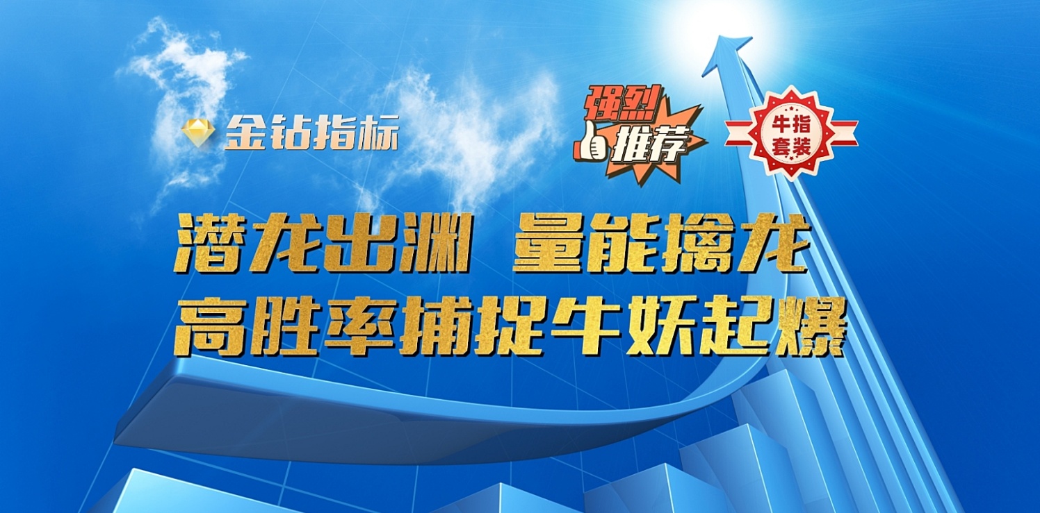 【VIP专享】【金钻】通达信潜龙出海捕捉牛妖起爆【副图|选股|预警】套装指标，高胜率高收益量能擒妖-我爱指标网