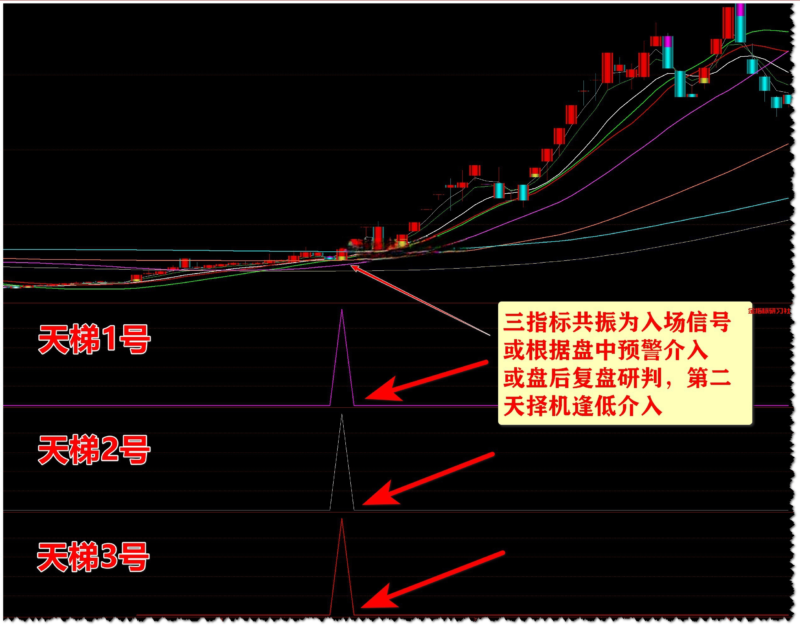 【VIP专属】通达信天梯主升【主图|副图|选股】套装指标,抓妖股牛股的主升浪起爆点-我爱指标网